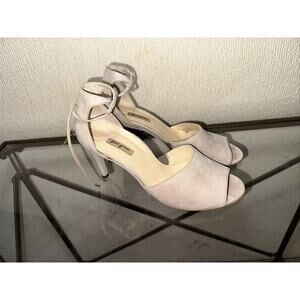 Paul Green Desire 3" Heels Size US 4 Tan Suede Ankle Strap D'Orsay Pointed Toe